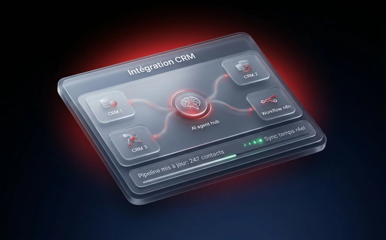 Intégration CRM native temps réel avec workflow n8n