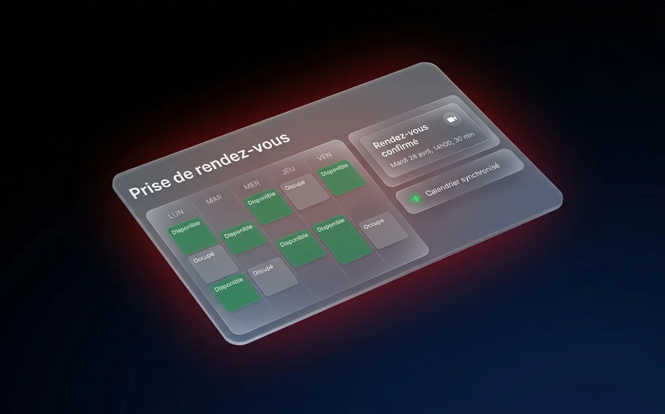 Prise de rendez-vous autonome avec synchronisation calendrier