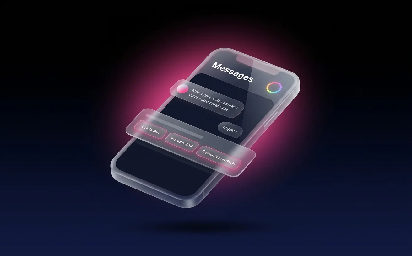 Réponse Instagram DM personnalisée avec actions suggérées