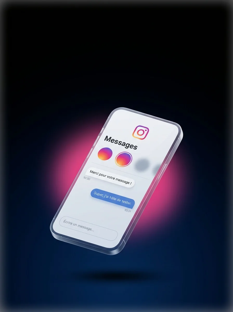Community manager répondant aux DM Instagram