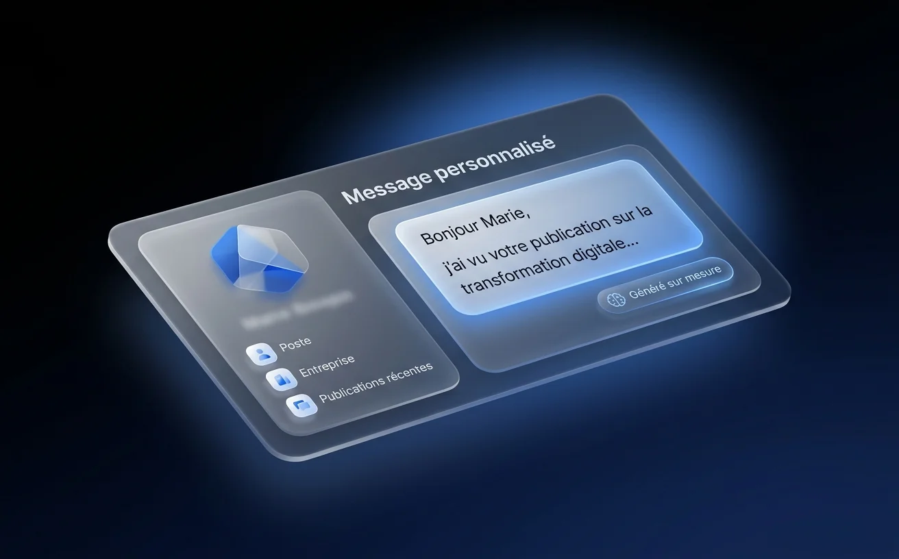Message LinkedIn personnalisé généré sur mesure