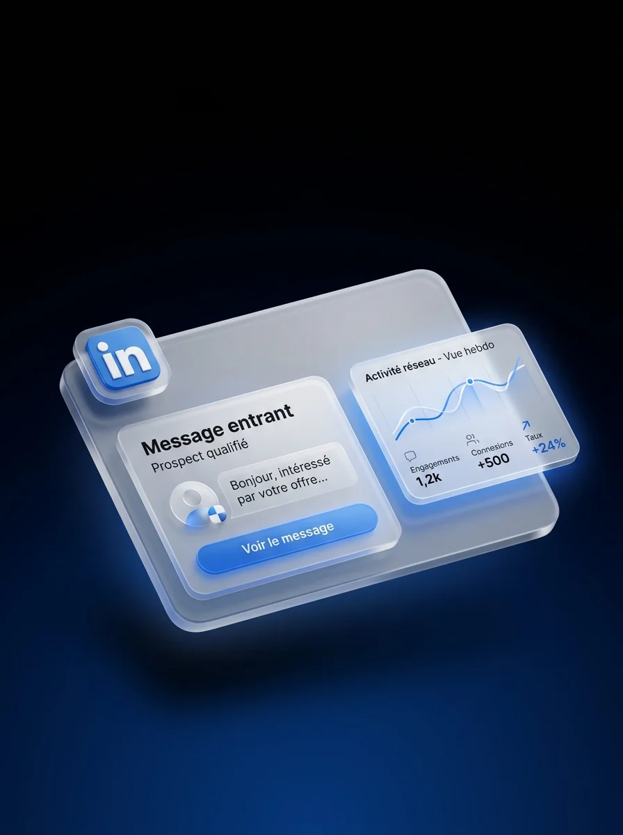 Commerciale B2B prospectant sur LinkedIn