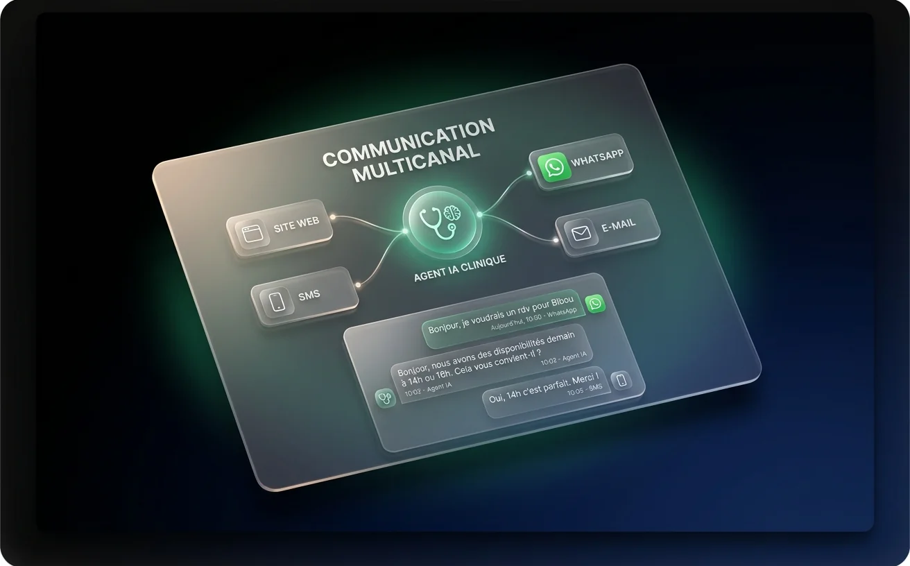 Communication multicanal site web WhatsApp SMS et email pour clinique vétérinaire