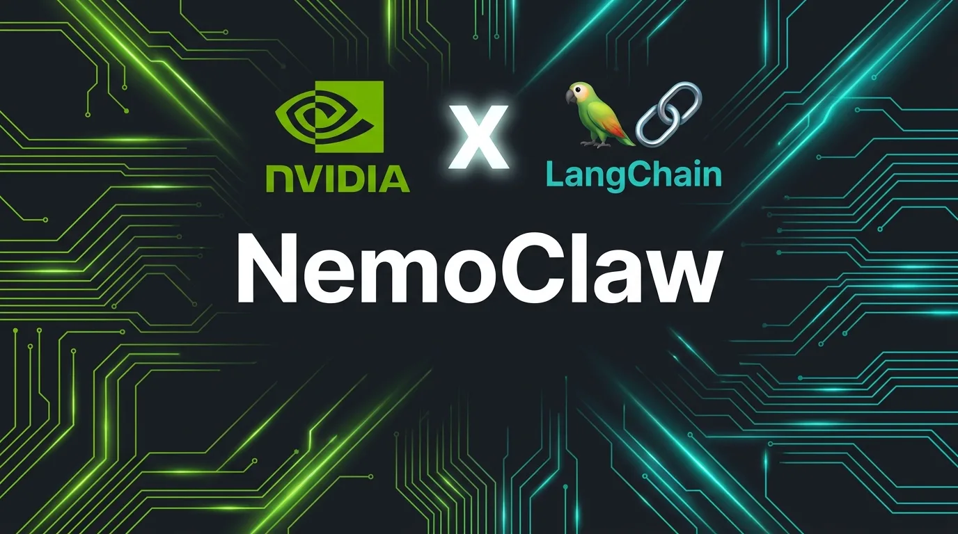 Logos NVIDIA et LangChain avec NemoClaw, le blueprint open source des agents d'entreprise